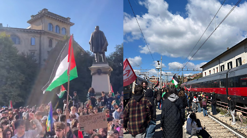 Cinquemila in corteo a Perugia per Gaza e la Flotilla