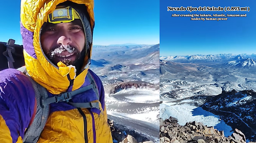Lorenzo Barone ha raggiunto l'ultimo obiettivo del progetto Dust: "Sono sulla seconda vetta pi&ugrave; alta delle Americhe. &Egrave; finita, torno a casa"