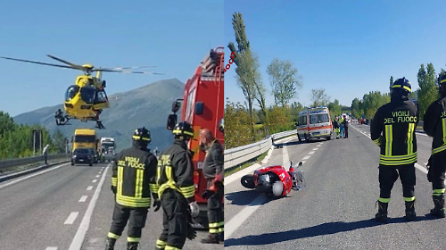 Scontro tra scooter e auto sulla Flaminia: ferito elitrasportato in ospedale