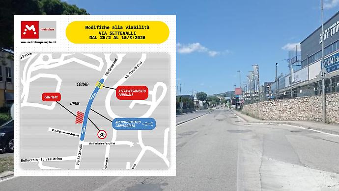Metrobus, proseguono i lavori in via Settevalli: come cambia la viabilit&agrave; dal 23 febbraio al 15 marzo