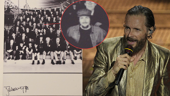 L'inedito scatto di Jovanotti con un gruppo di musicisti tifernati. L'appello per i 30 anni: "Suoniamo insieme ancora una volta"