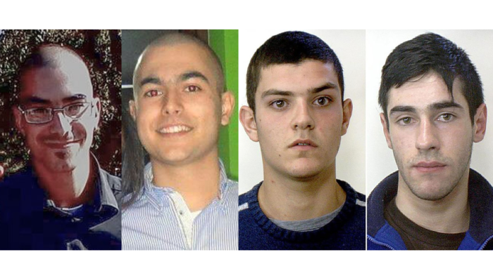 Stefano Masala, Gianluca Monni, Alberto Cubeddu e Paolo Enrico Pinna  