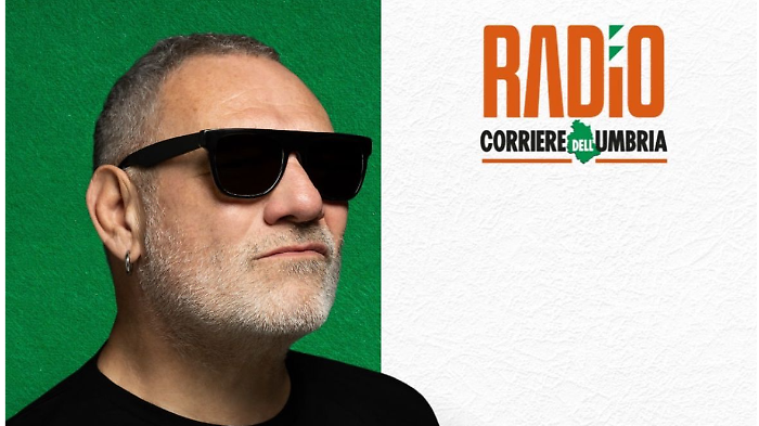 DJ Ralf ai microfoni di Radio Corriere dell'Umbria. Sarà in scena al SanFra con Serse Cosmi in Solo Coppi temo