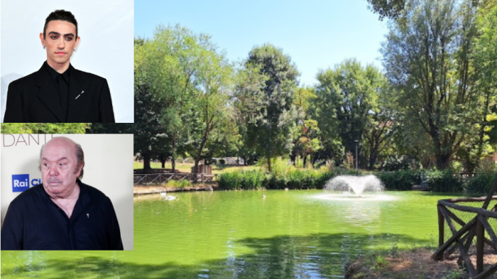 Michele Bravi e Lino Banfi al Lago dei Cigni