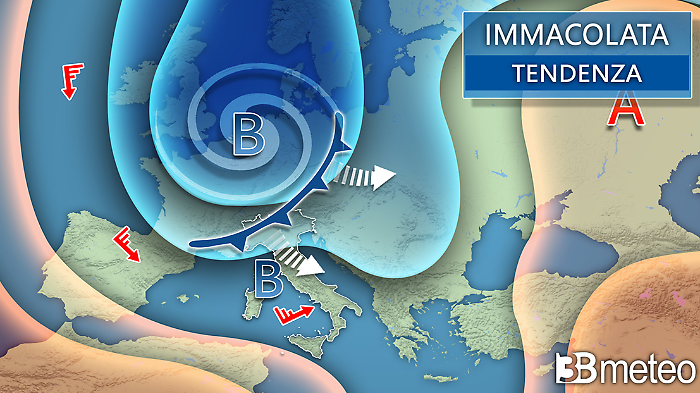 Meteo, in arrivo una settimana di piogge, venti, freddo e neve nella penisola