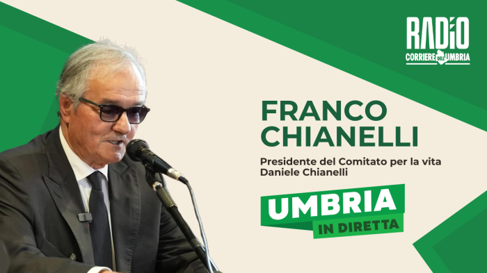 Umbria in diretta in onda oggi giovedì 5 dicembre su Radio Corriere dell'Umbria: Franco Chianelli ospite in studio