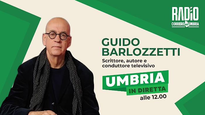 Guido Barlozzetti ospite in studio a Umbria in diretta, in onda su Radio Corriere dell'Umbria. La scaletta della puntata
