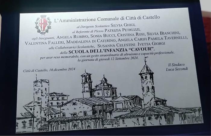 targa maestre scuola cavour città di castello