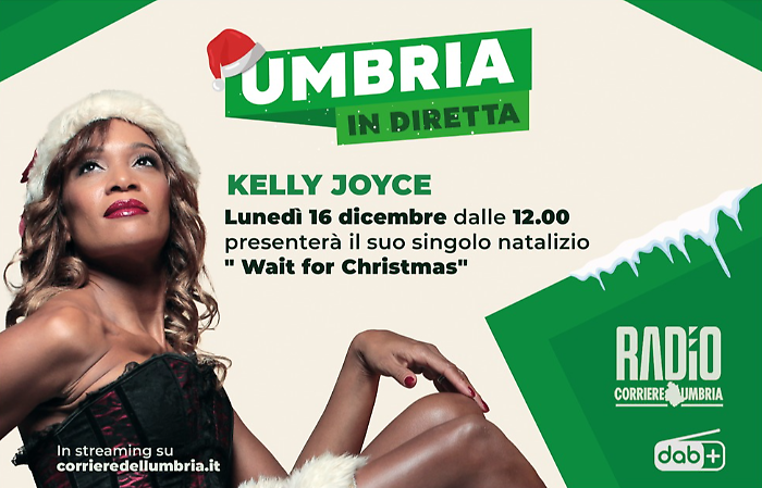 La star della musica Kelly Joyce ospite in studio a Umbria in diretta: appuntamento su Radio Corriere dell'Umbria