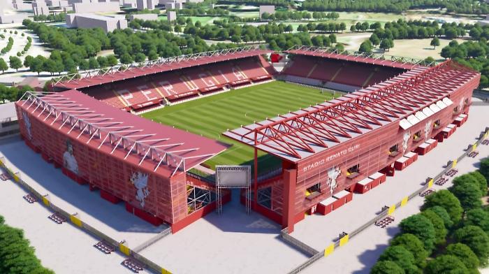 Perugia, lavori allo stadio Curi: approvato il progetto esecutivo del primo stralcio. C'è la copertura della Curva Nord