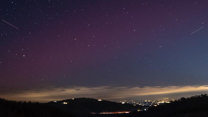 Il cielo stellato sopra la media valle del Tevere: lo scatto emozionante di un nostro lettore di Marsciano