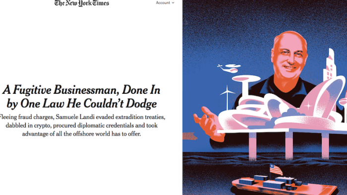 Il caso di Samuele Landi intriga gli Usa: reportage del New York Times. Eutelia, i guai, la fuga e il tragico naufragio