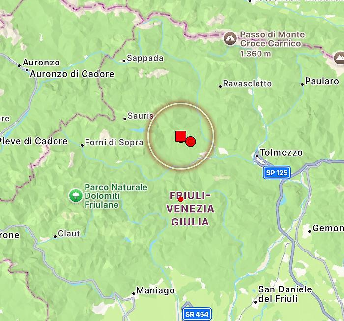 Terremoto in provincia di Udine, scossa di magnitudo 4 con epicentro ad Ampezzo