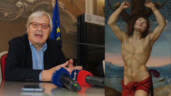 Vittorio Sgarbi e il presunto falso dell'opera del Perugino. Chi è il vero artista del Martirio di San Sebastiano