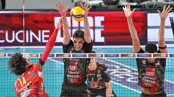 La Sir Perugia non si rialza: dopo il ko con l'Itas arriva quello con la Lube. A Civitanova finisce 3-1