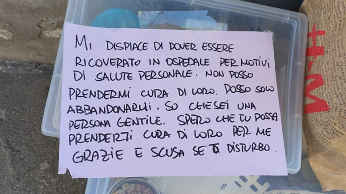 Il foglio che accompagnava la scatola