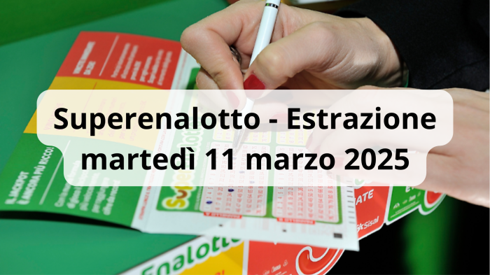 Lotto e Superenalotto, le estrazioni di oggi martedì 11 marzo: i numeri vincenti