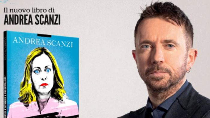 Andrea Scanzi ospite a Stasera c'è Cattelan su Rai 2, martedì 11 marzo: scopri il nuovo libro del giornalista su Giorgia Meloni