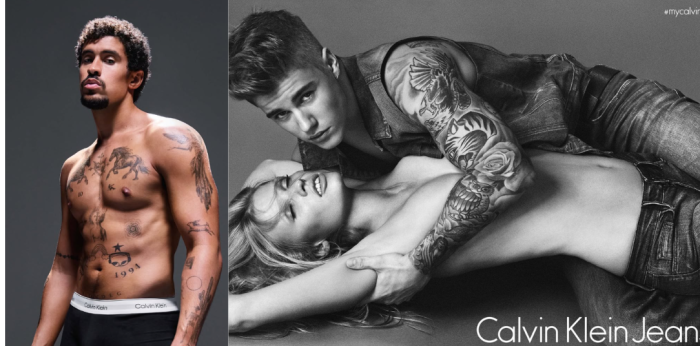 Bad Bunny, Justin Bieber e Lara Stone per Calvin Klein