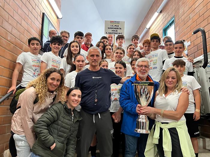 La scuola Margherita Hack di San Martino in Campo vince le Panathliadi Perugia