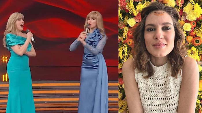 Milly Carlucci e l'imitazione di Giulia Vecchio sul palco di Sognando Ballando: ecco chi è la giovane attrice, da Il Paradiso delle Signore a Gialappashow