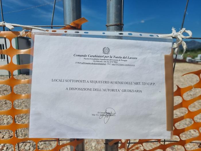 Foligno, sigilli al cantiere del ciclodromo di Corvia: irregolarità su salute e sicurezza nei luoghi di lavoro
