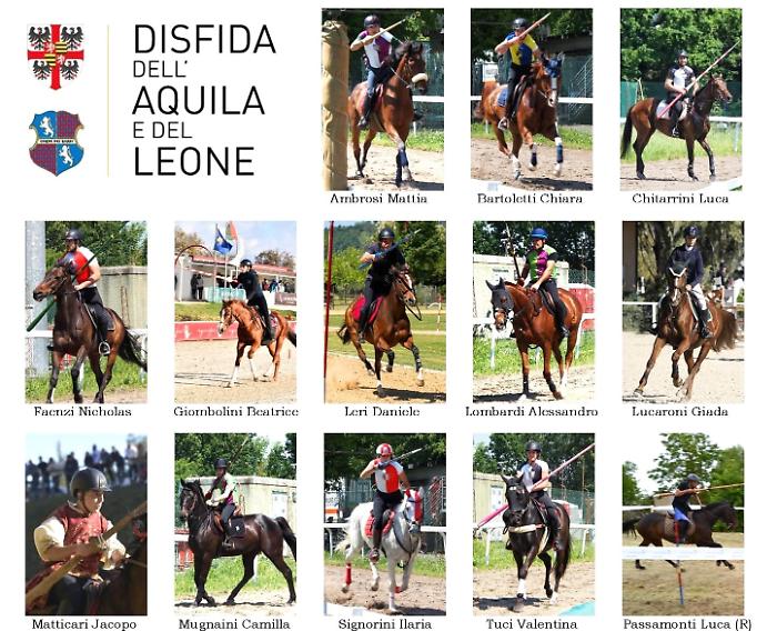 Cavalieri umbri e amazzoni alla "Disfida dell'Aquila e del Leone" di San Secondo Parmense il 24 maggio. Ecco chi sono