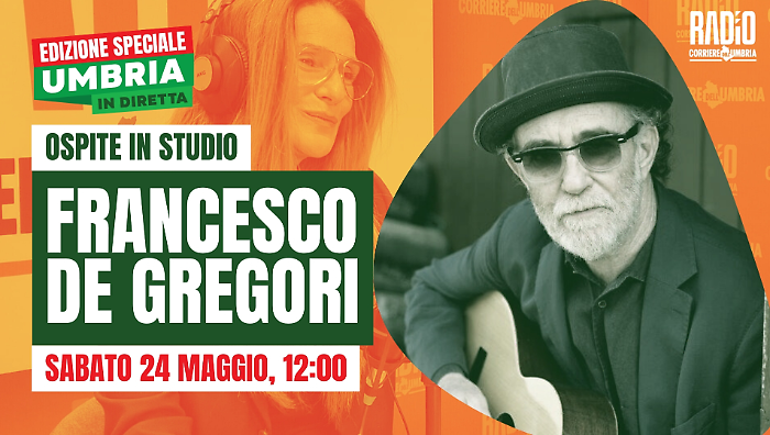 Francesco De Gregori super-ospite nella puntata speciale di Umbria in diretta