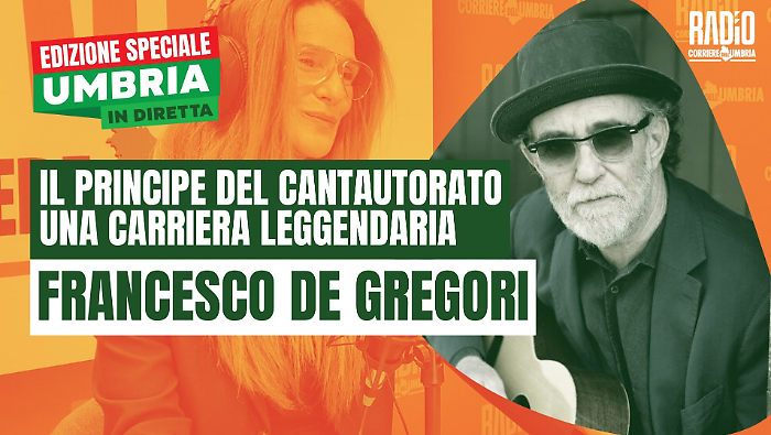 Francesco De Gregori super ospite a Radio Corriere dell'Umbria. La leggenda della musica italiana si racconta a Umbria in diretta