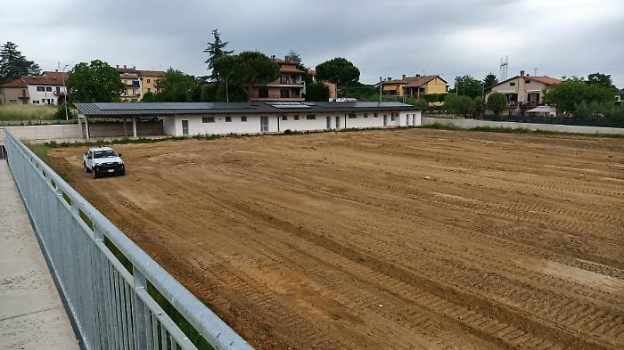Panicale, lavori al campo sportivo di Tavernelle: nuovo terreno di gioco 