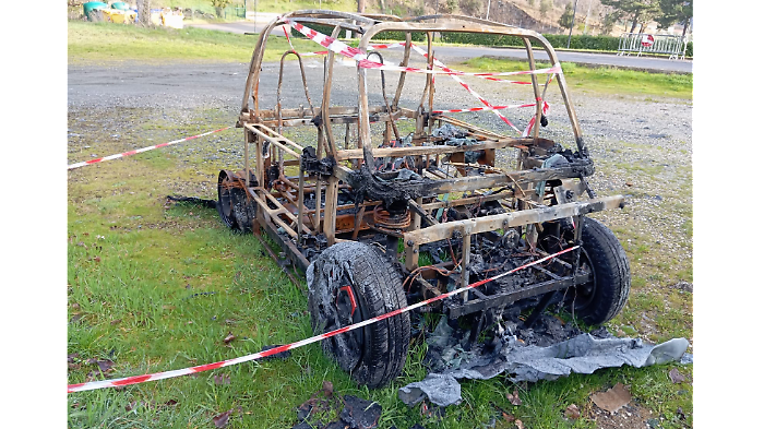 Il quadriciclo bruciato