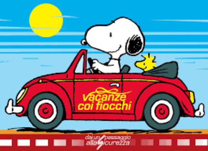 "Vacanze coi fiocchi", parte la campagna della Usl Umbria 2 dedicata alla sicurezza stradale. Snoopy icona al volante