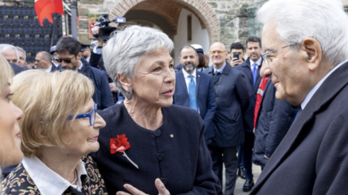 Ida Bal&ograve; con Mattarella