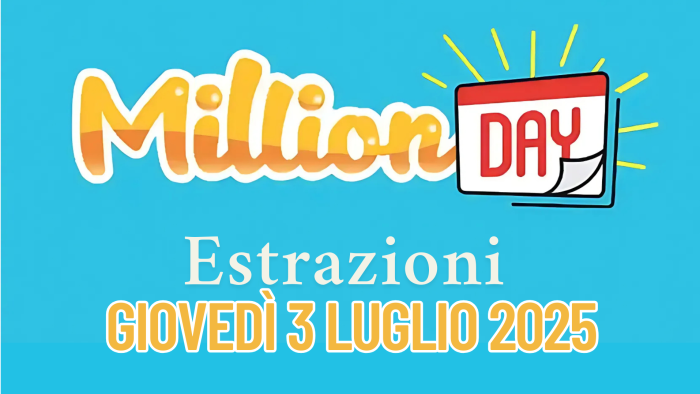 Million Day e Million Day Extra, le estrazioni di oggi giovedì 3 luglio: i numeri vincenti