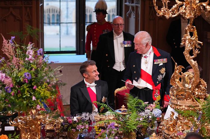 Il menù segreto del banchetto a Windsor: i dettagli nascosti nella cena per Macron