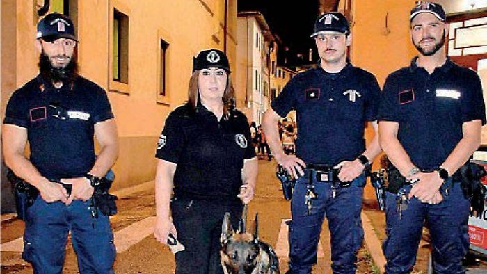 Alla Notte Fucsia di Città di Castello il debutto della nuova unità cinofila: un alleato in più per la sicurezza cittadina
