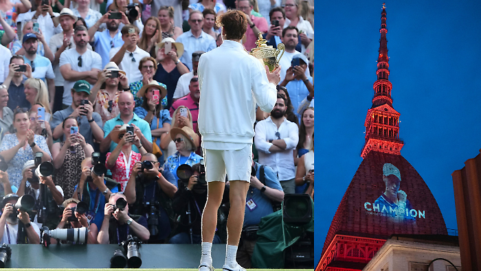 Wimbledon, da Sharapova a Nadal: tutti gli sportivi (e non) che si sono congratulati con Sinner. E la Mole si tinge di arancione