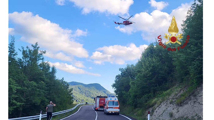 L'intervento di vigili del fuoco