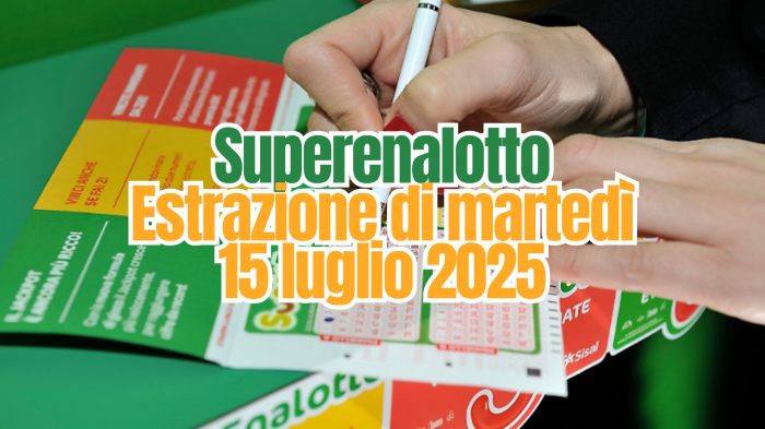 Lotto e Superenalotto, le estrazioni di oggi marted&igrave; 15 luglio: i numeri vincenti