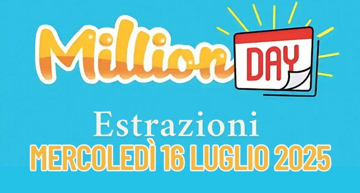Million Day e Million Day Extra, le estrazioni di oggi mercoledì 16 luglio: i numeri vincenti