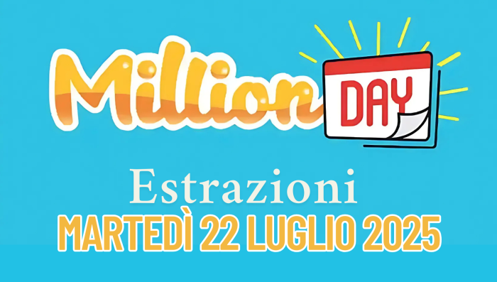 Million Day e Million Day Extra, le estrazioni di oggi martedì 22 luglio: i numeri vincenti