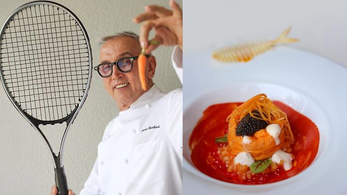 Bruno Barbieri ha mantenuto la promessa: "Ecco il soufflè alle carote per Sinner" e "l'ingrediente speciale" per Alcaraz