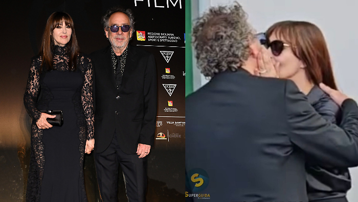 Monica Bellucci e Tim Burton: il bacio a Giffoni Film Festival 
