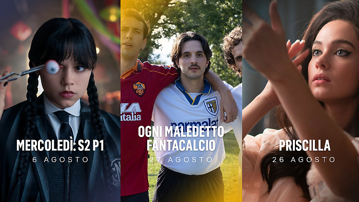 Netflix, da Mercoledì a Ogni maledetto fantacalcio : tutti i film e le serie tv disponibili da luglio sulla piattaforma