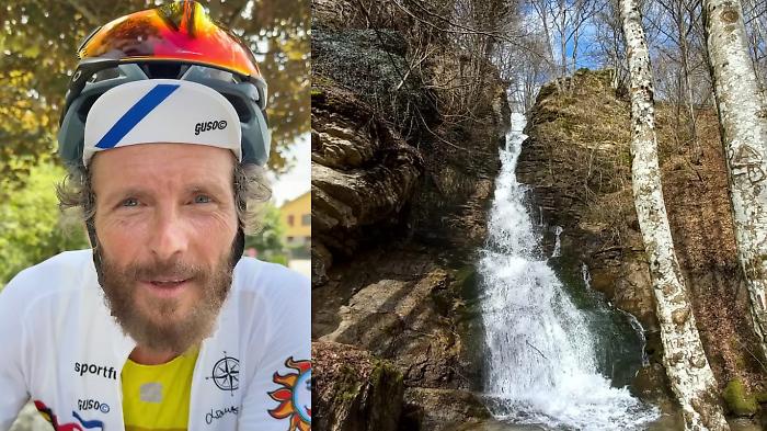 Jovanotti in bici sul Monte Fumaiolo dove nasce il Tevere: "Una volta mio padre mi portò qui"