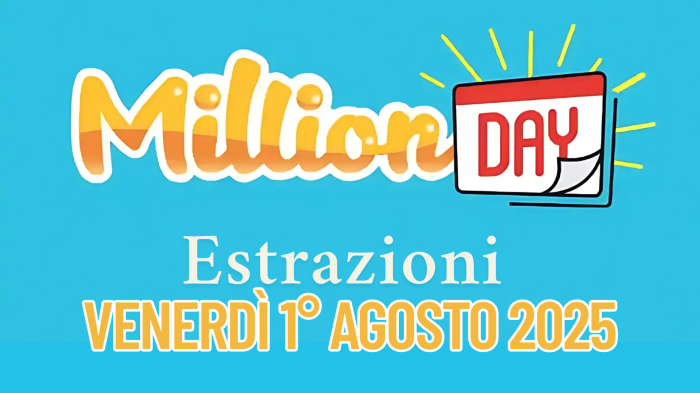 Million Day e Million Day Extra, le estrazioni di oggi venerdì 1° agosto: i numeri vincenti