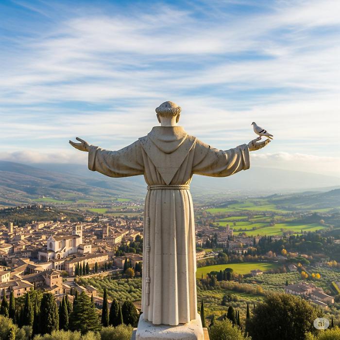 Maxi-statua di San Francesco ad Assisi, ma l'omaggio più grande ancora non c'è