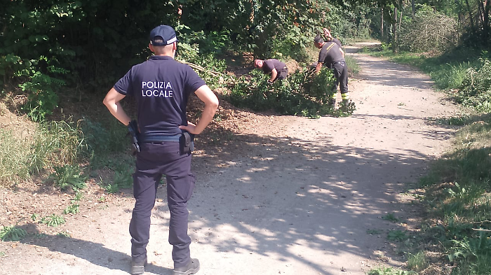 Ciclovia del Tevere bloccata: intervento urgente per rimuovere alcuni alberi pericolanti