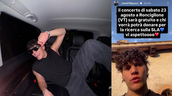Nicolò Filippucci, il suo primo concerto sarà per beneficienza. I fan potranno sostenere la ricerca sulla Sla
