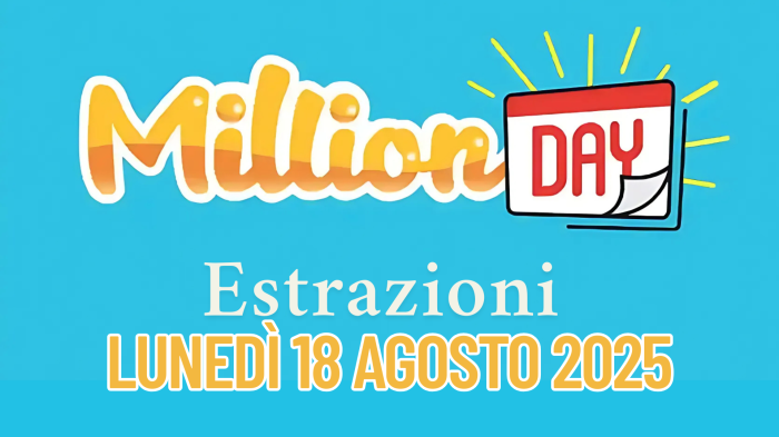 Million Day e Million Day Extra, le estrazioni di oggi lunedì 18 agosto: i numeri vincenti